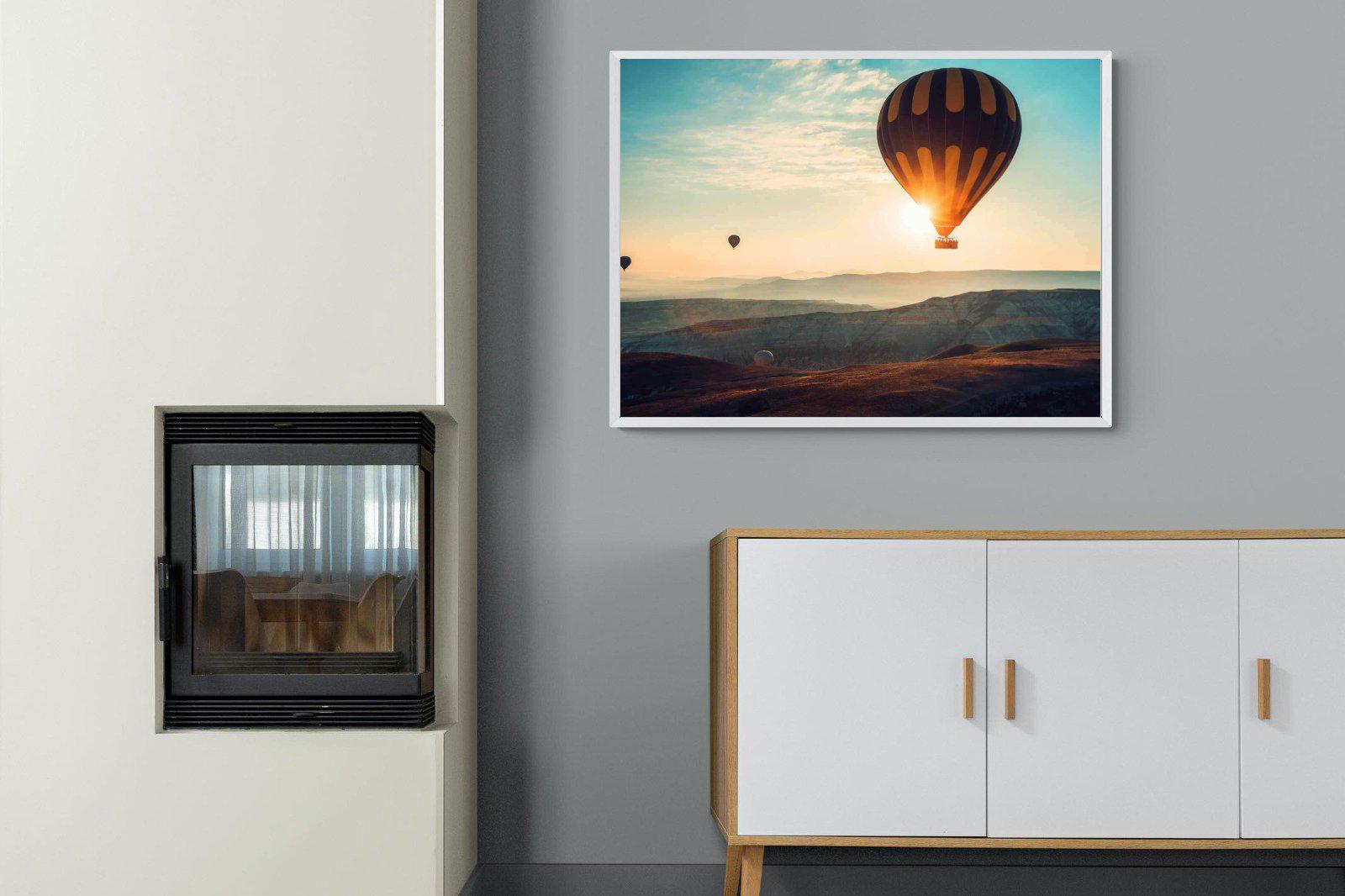 Hot Air-Wall_Art-100 x 75cm-Mounted Canvas-White-Pixalot