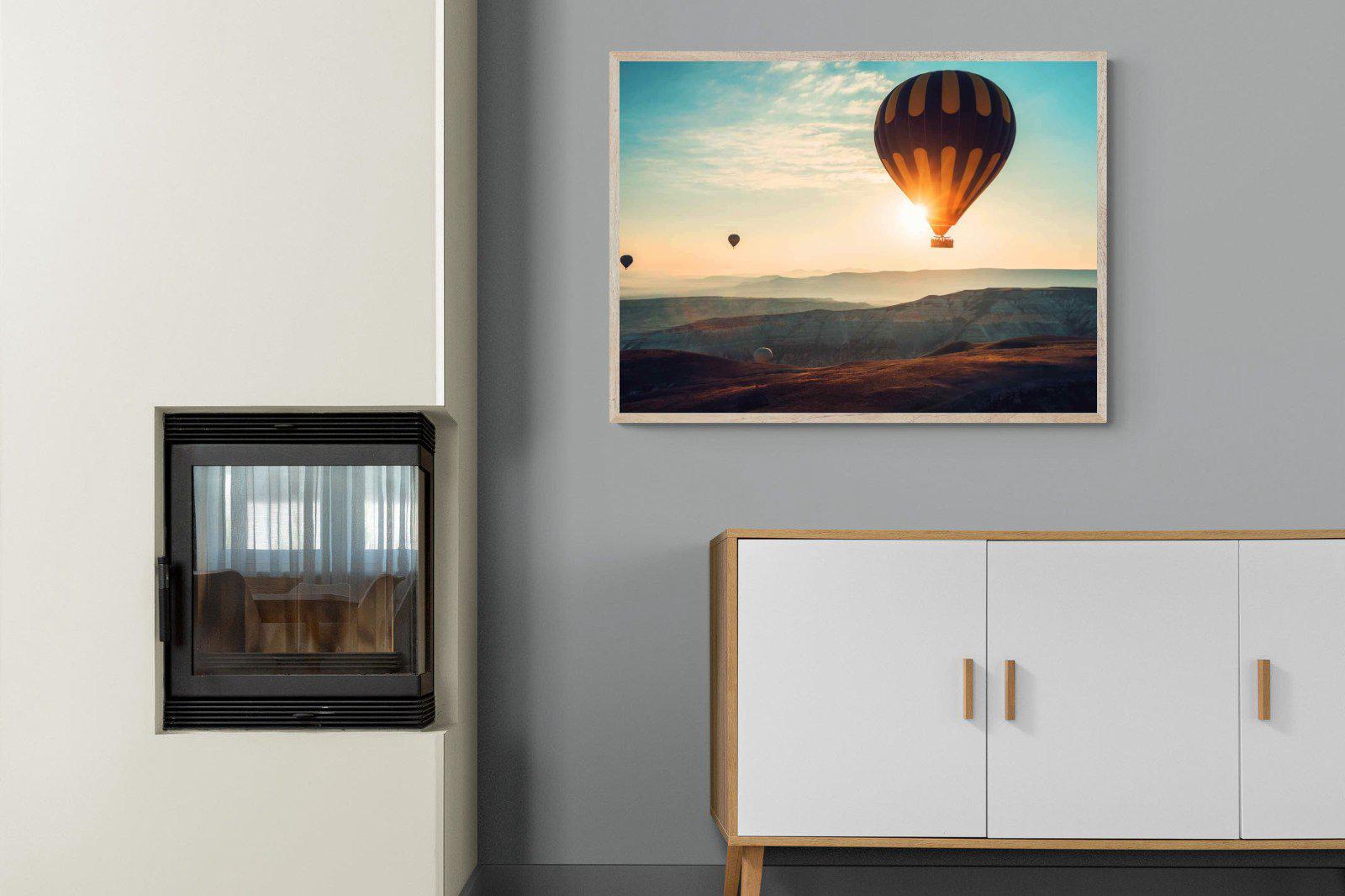 Hot Air-Wall_Art-100 x 75cm-Mounted Canvas-Wood-Pixalot