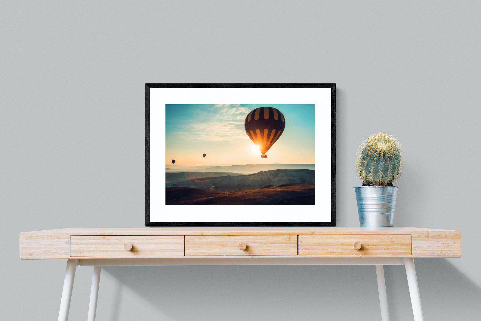 Hot Air-Wall_Art-80 x 60cm-Framed Print-Black-Pixalot