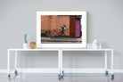 Hula Hooping Girl-Wall_Art-120 x 90cm-Framed Print-Wood-Pixalot