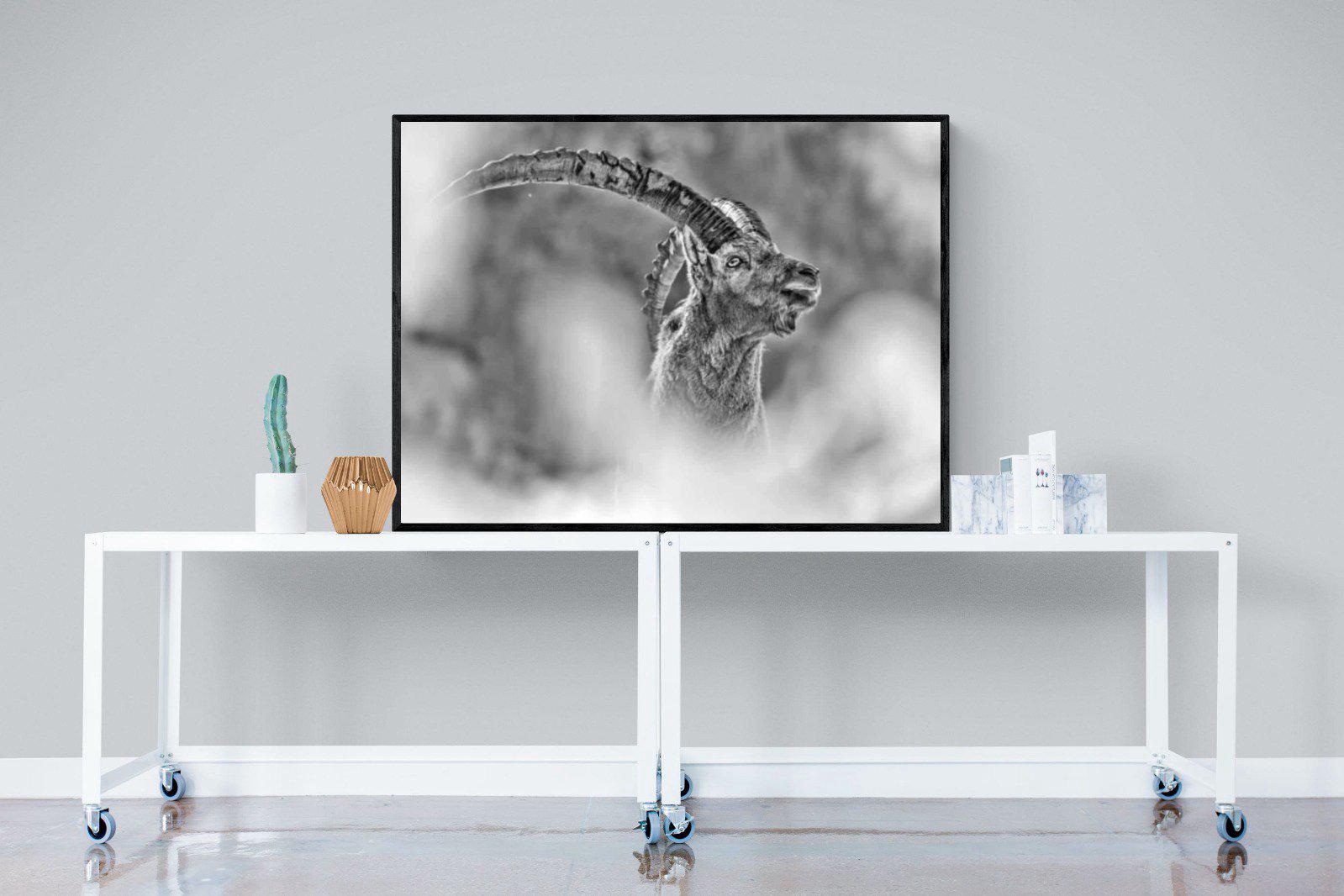 Ibex-Wall_Art-120 x 90cm-Mounted Canvas-Black-Pixalot