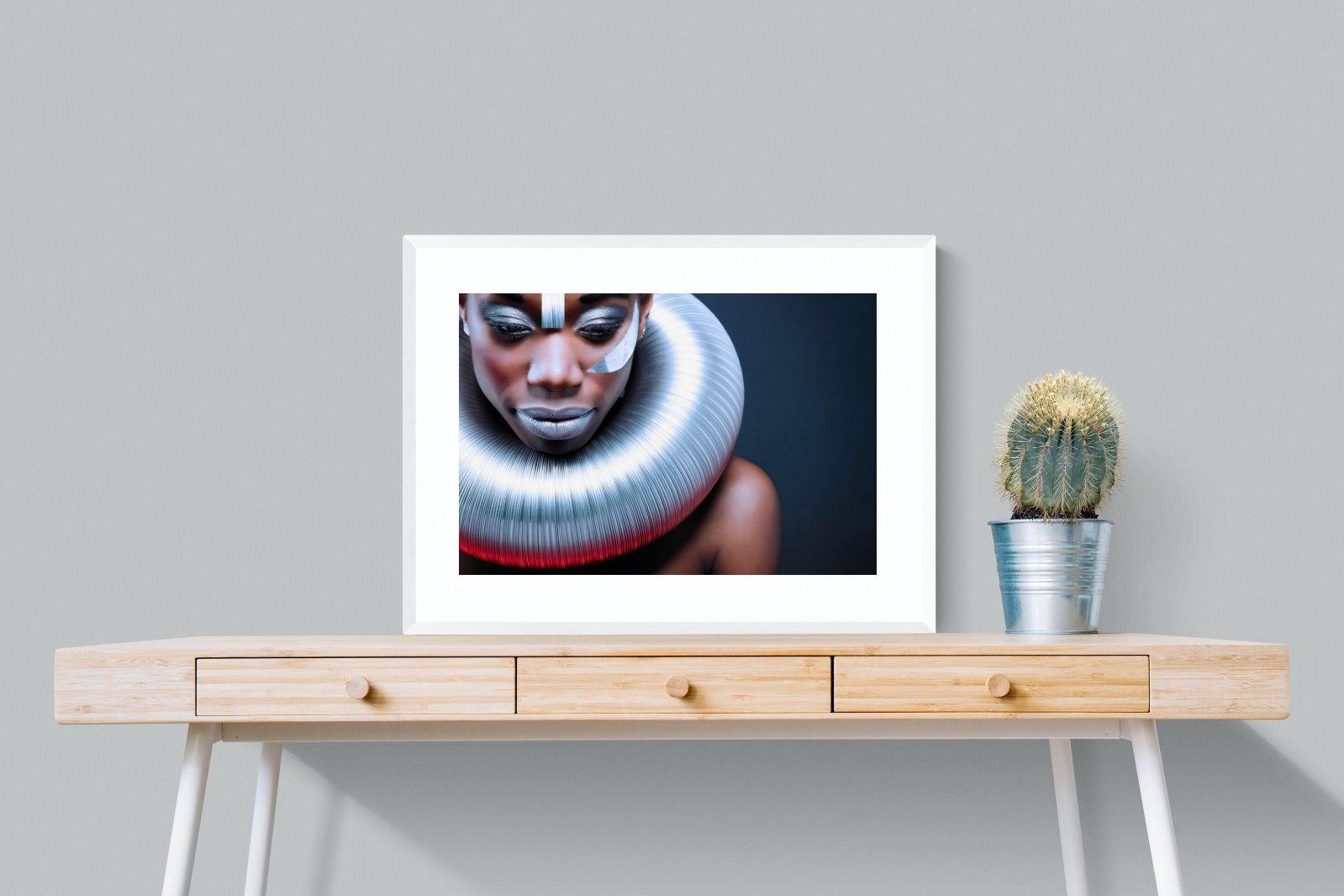 Ice Queen-Wall_Art-80 x 60cm-Framed Print-White-Pixalot