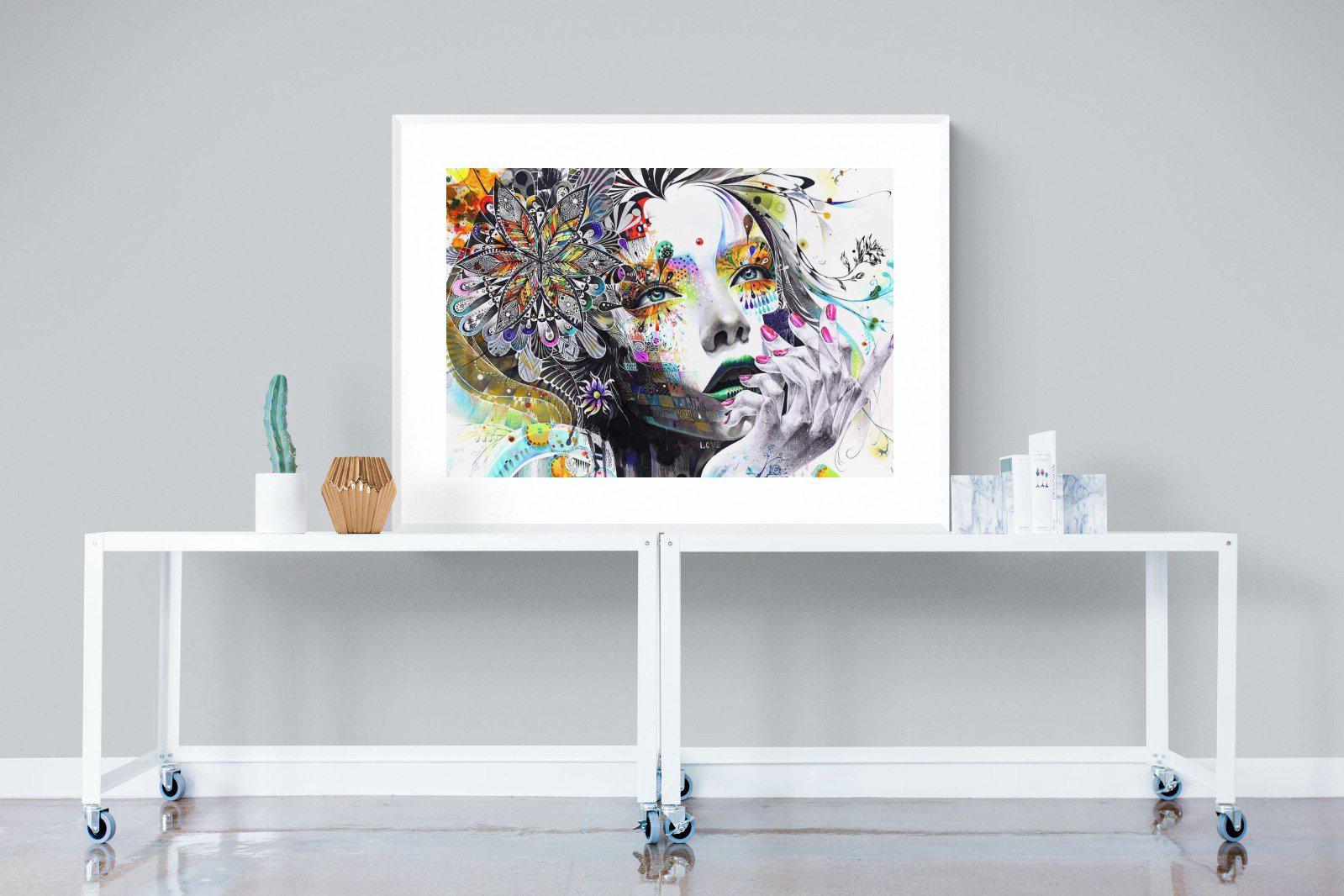 Imagination-Wall_Art-120 x 90cm-Framed Print-White-Pixalot