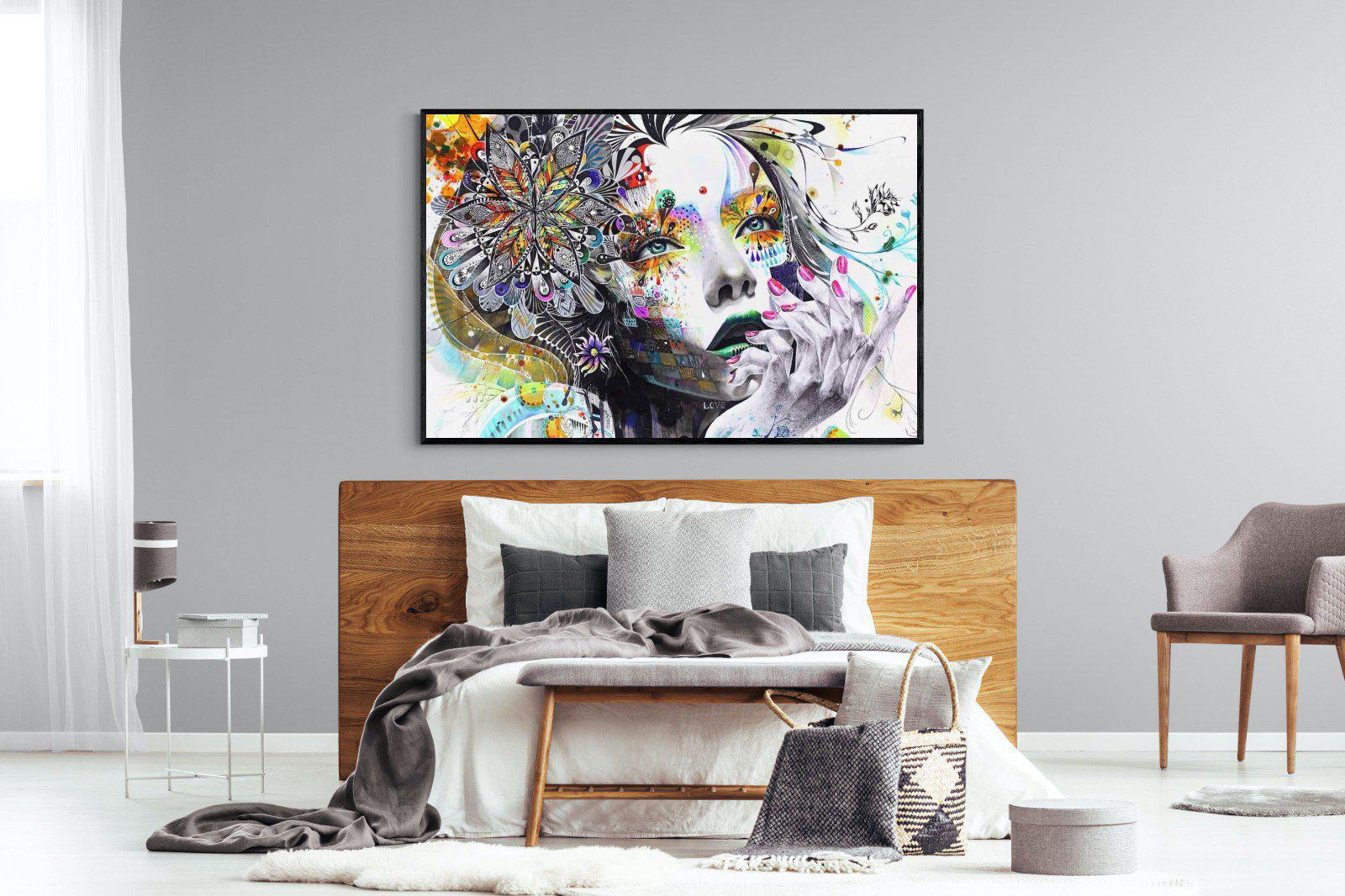 Imagination-Wall_Art-150 x 100cm-Mounted Canvas-Black-Pixalot