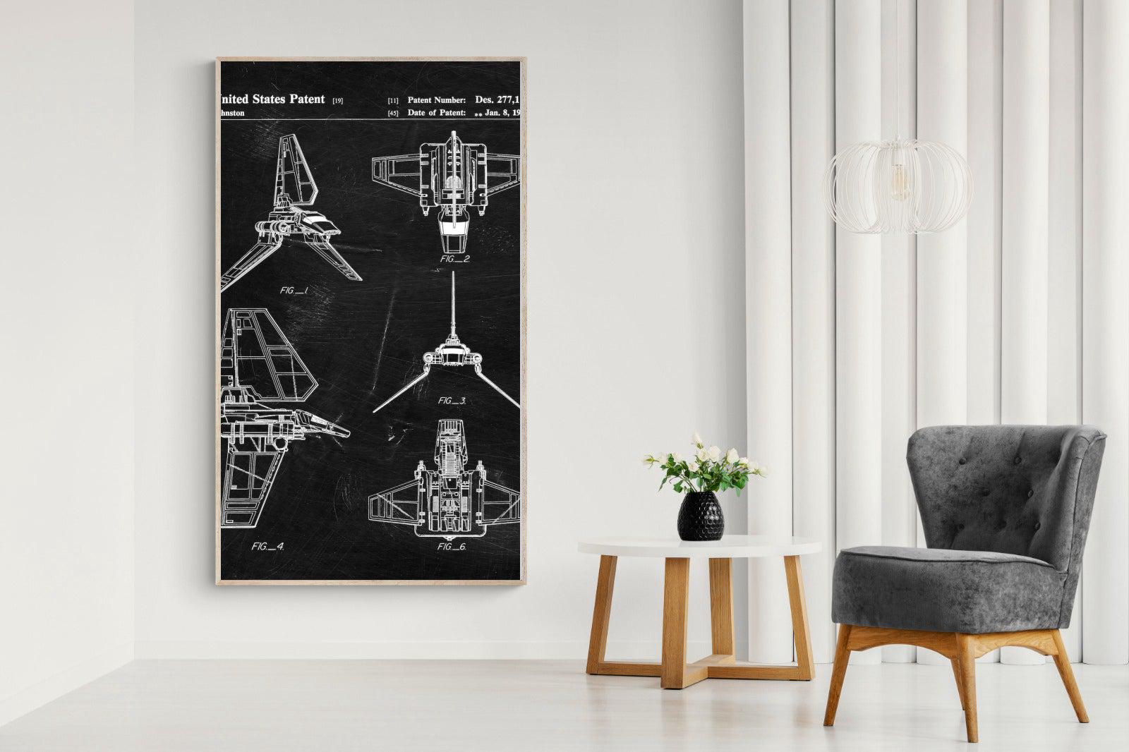 Imperial Shuttle Blueprint-Wall_Art-Pixalot