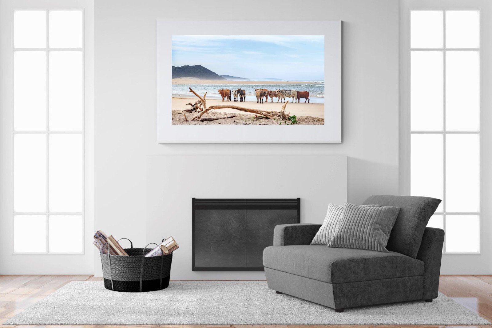 Indaba-Wall_Art-150 x 100cm-Framed Print-White-Pixalot