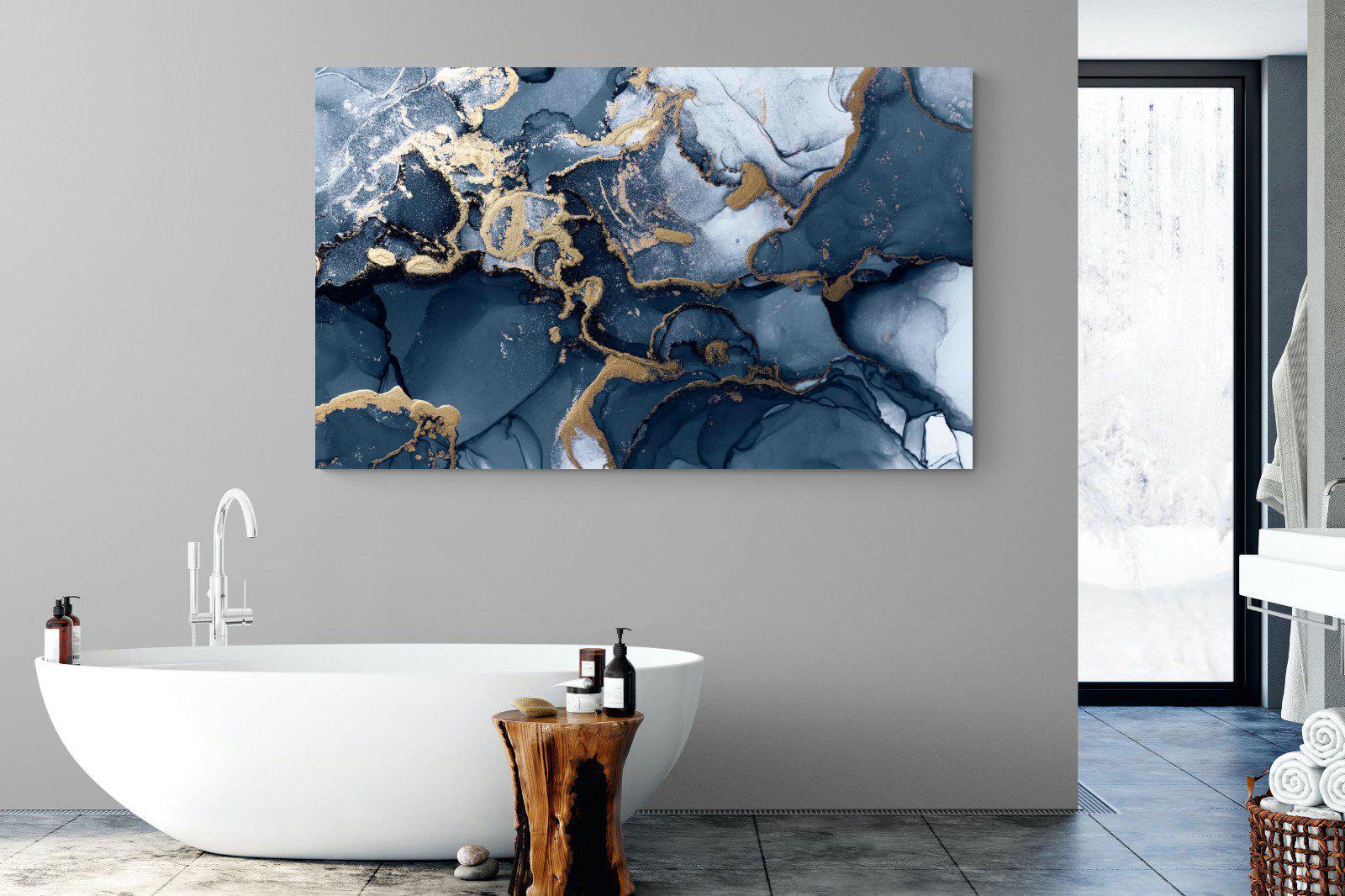 Indigo Ink-Wall_Art-180 x 110cm-Mounted Canvas-No Frame-Pixalot