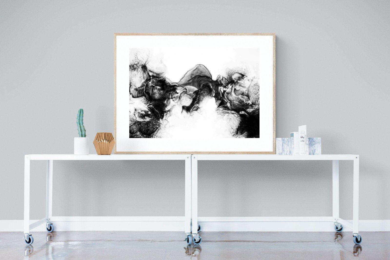 Ink Cloud-Wall_Art-120 x 90cm-Framed Print-Wood-Pixalot