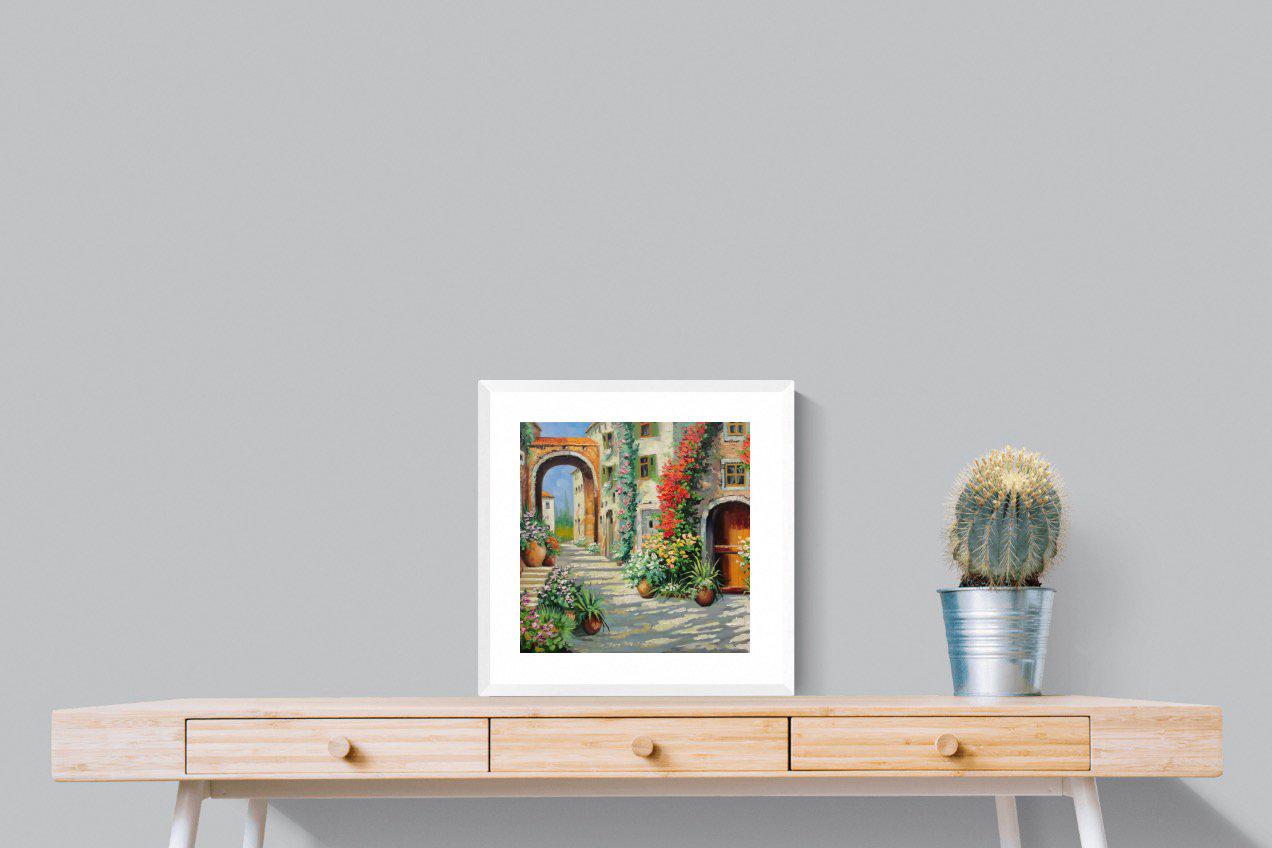 Italian Oil-Wall_Art-50 x 50cm-Framed Print-White-Pixalot