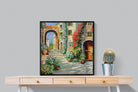 Italian Oil-Wall_Art-80 x 80cm-Mounted Canvas-Black-Pixalot