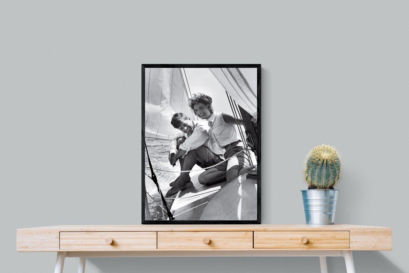 JFK-Wall_Art-60 x 80cm-Mounted Canvas-Black-Pixalot