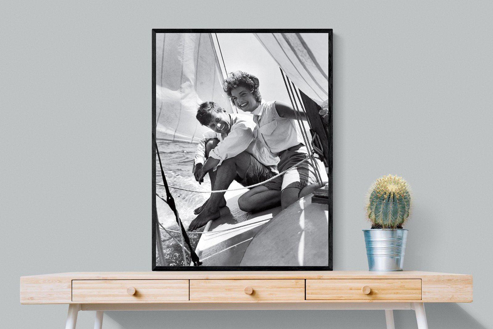 JFK-Wall_Art-75 x 100cm-Mounted Canvas-Black-Pixalot