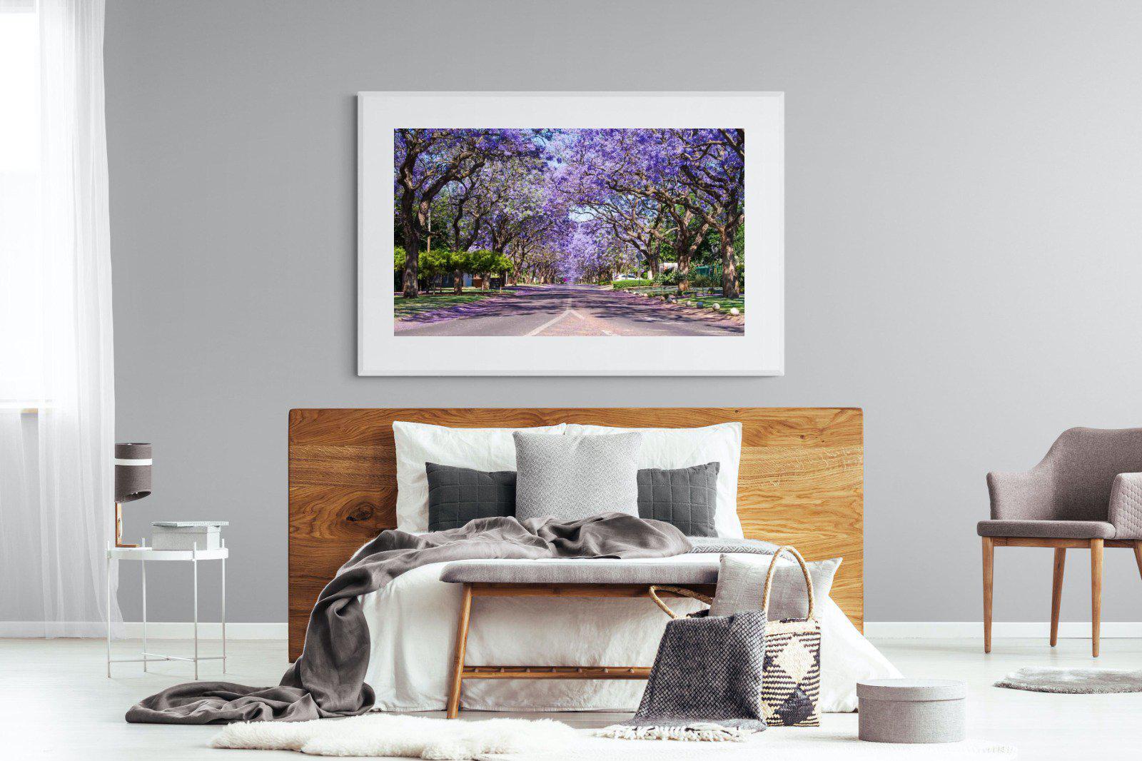 Jacaranda-Wall_Art-150 x 100cm-Framed Print-White-Pixalot