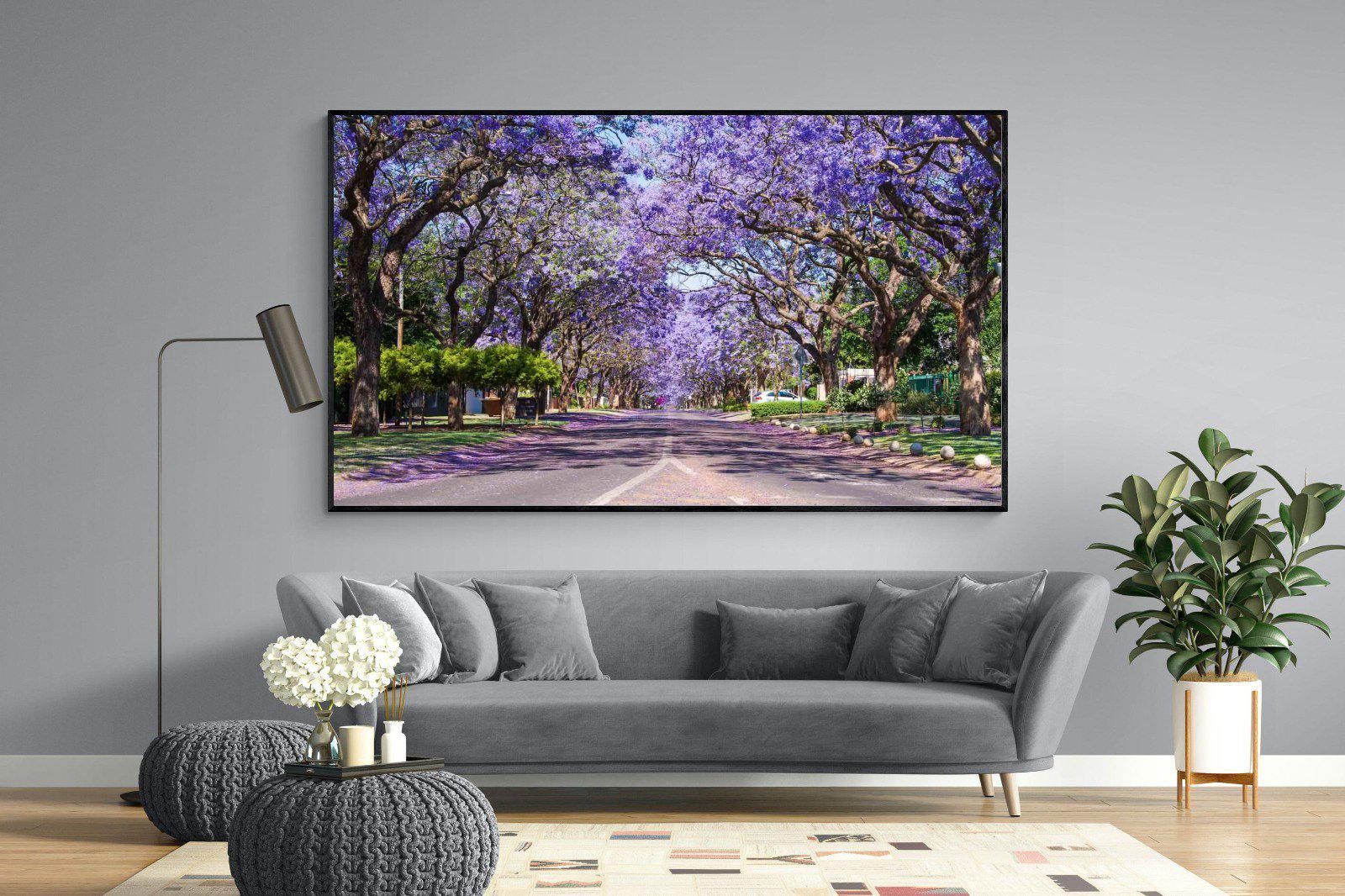 Jacaranda-Wall_Art-220 x 130cm-Mounted Canvas-Black-Pixalot