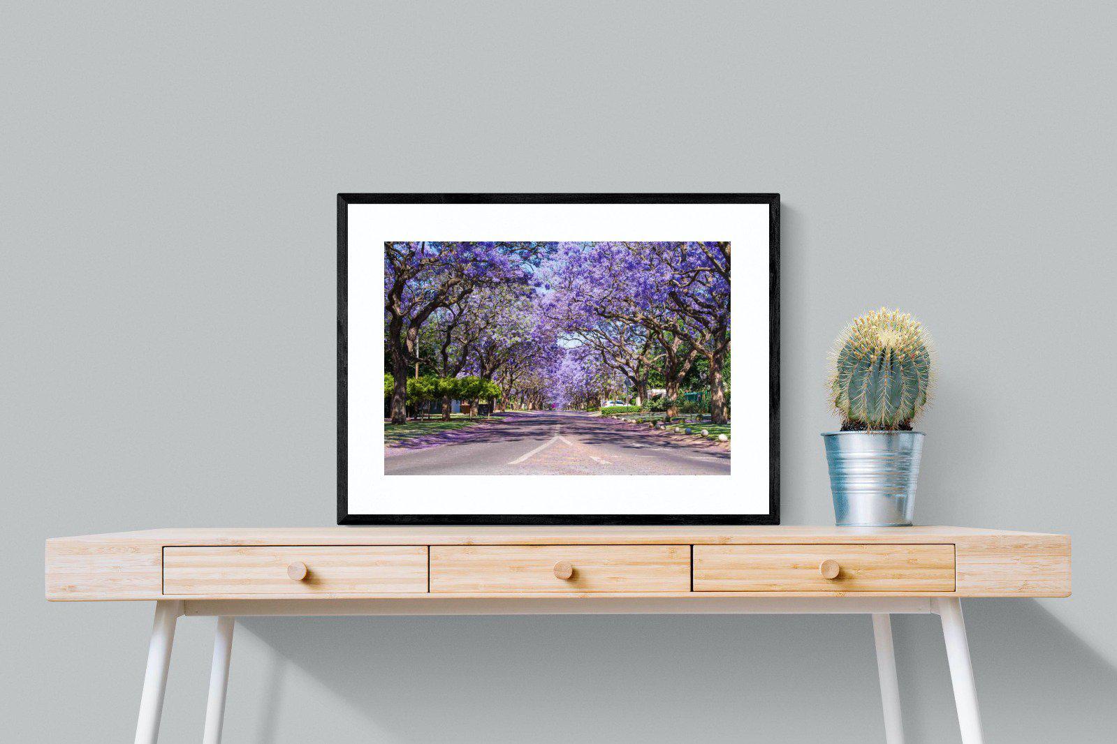 Jacaranda-Wall_Art-80 x 60cm-Framed Print-Black-Pixalot