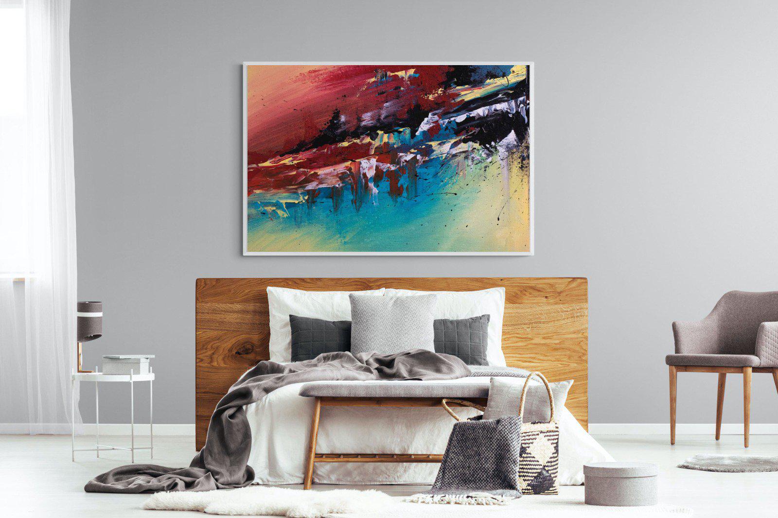 Jagged-Wall_Art-150 x 100cm-Mounted Canvas-White-Pixalot