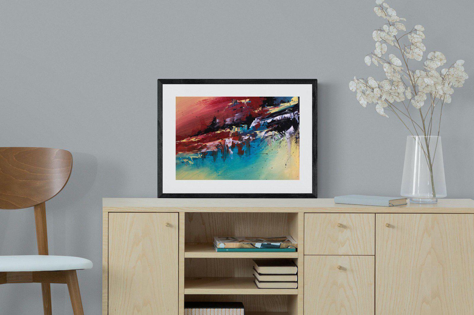 Jagged-Wall_Art-60 x 45cm-Framed Print-Black-Pixalot
