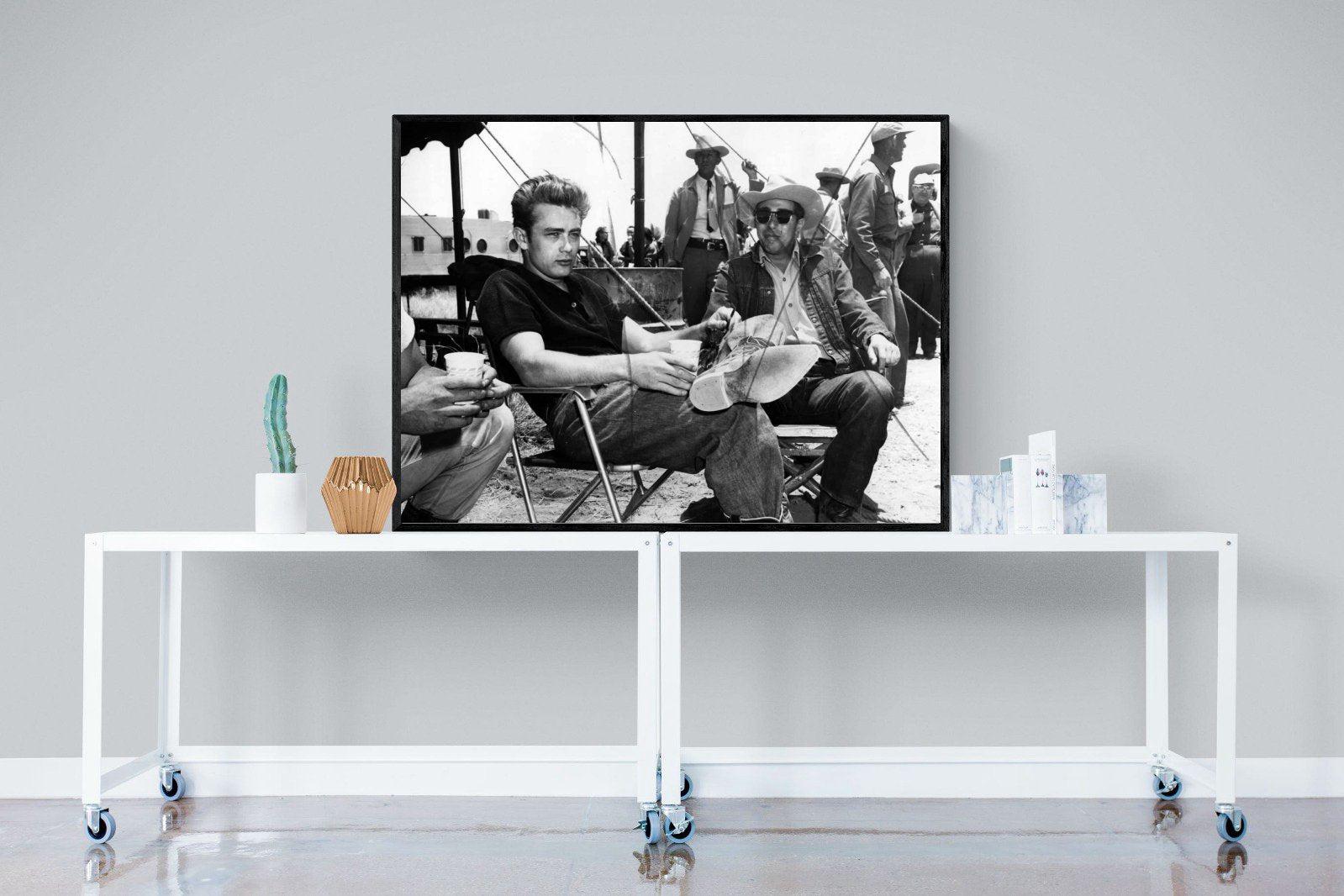 James Dean-Wall_Art-120 x 90cm-Mounted Canvas-Black-Pixalot