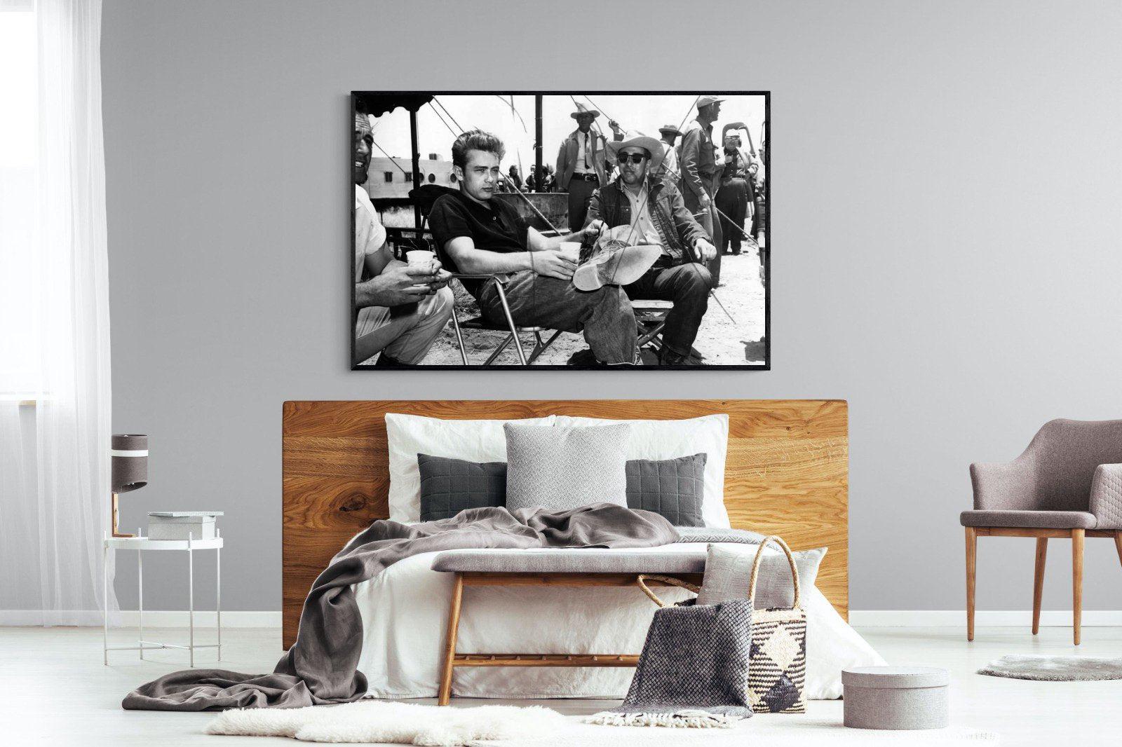 James Dean-Wall_Art-150 x 100cm-Mounted Canvas-Black-Pixalot