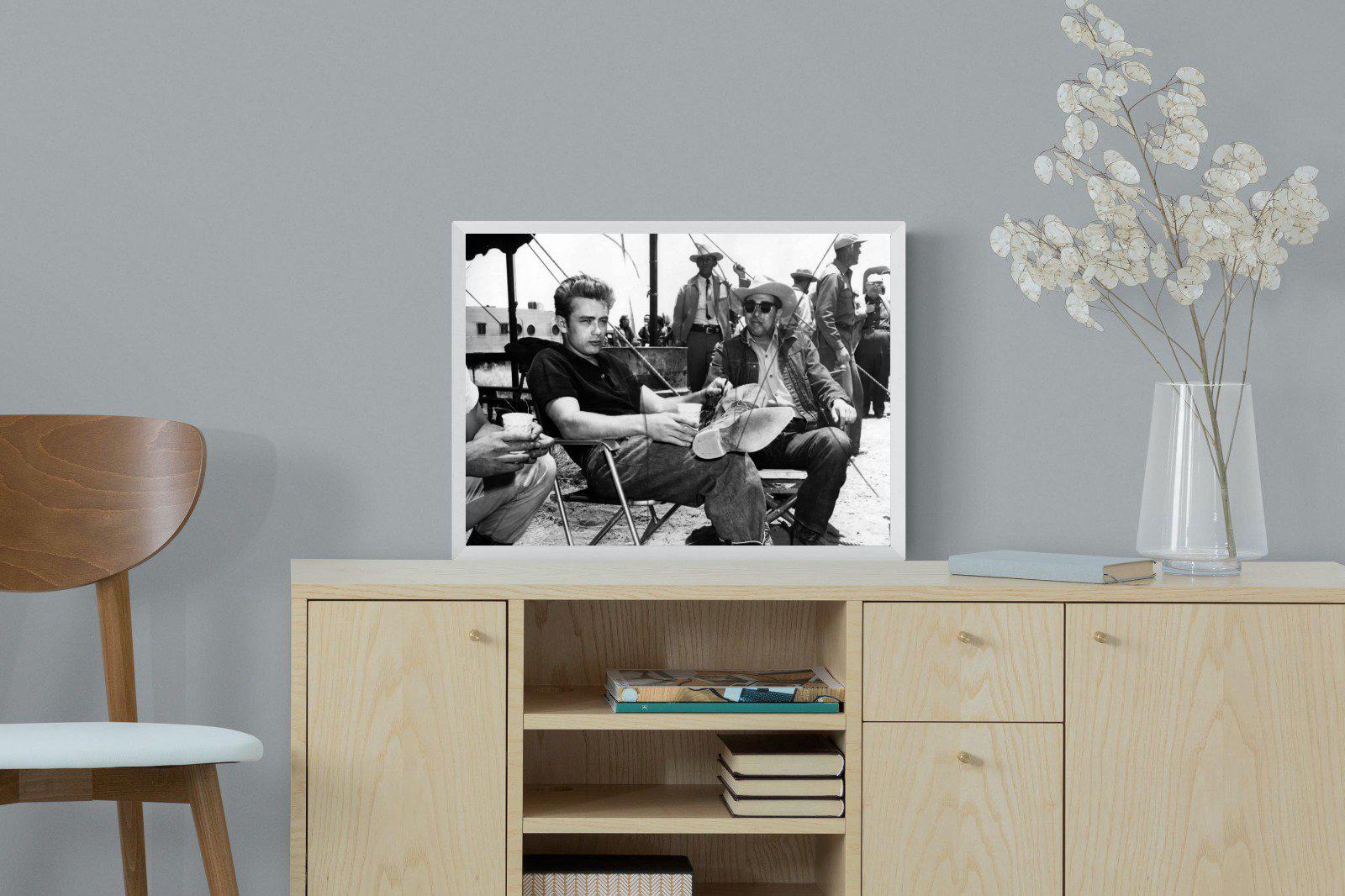 James Dean-Wall_Art-60 x 45cm-Mounted Canvas-White-Pixalot