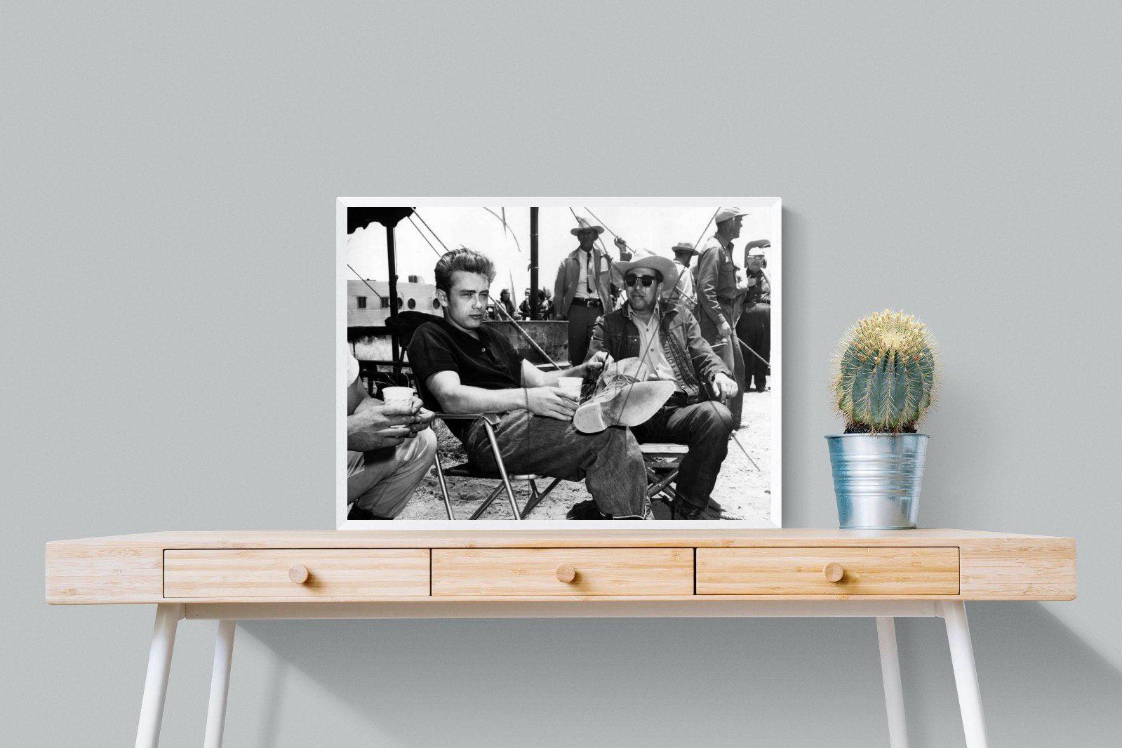 James Dean-Wall_Art-80 x 60cm-Mounted Canvas-White-Pixalot