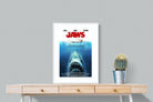 Jaws-Wall_Art-60 x 80cm-Framed Print-White-Pixalot