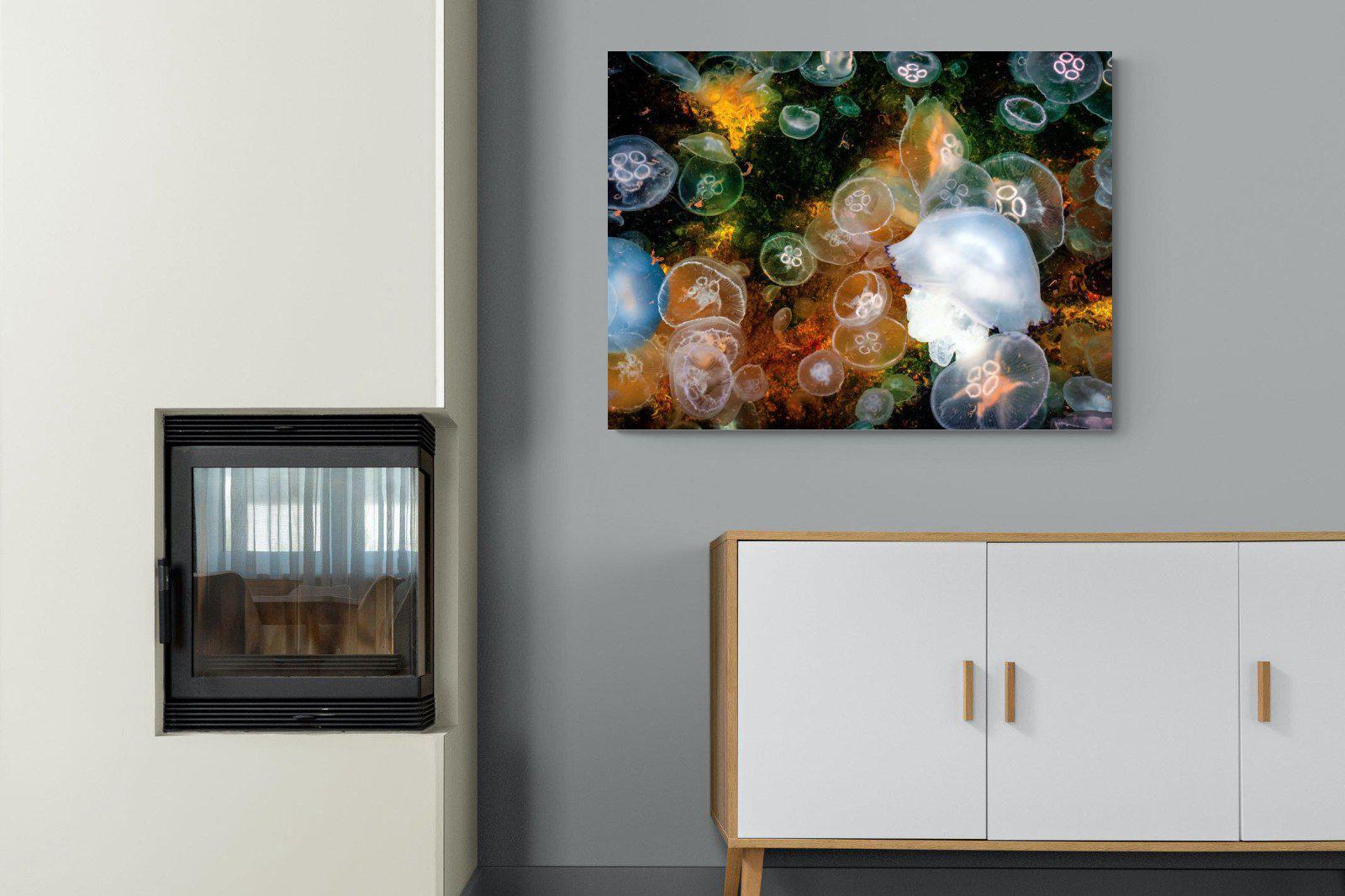 Jellyfish Smack-Wall_Art-100 x 75cm-Mounted Canvas-No Frame-Pixalot