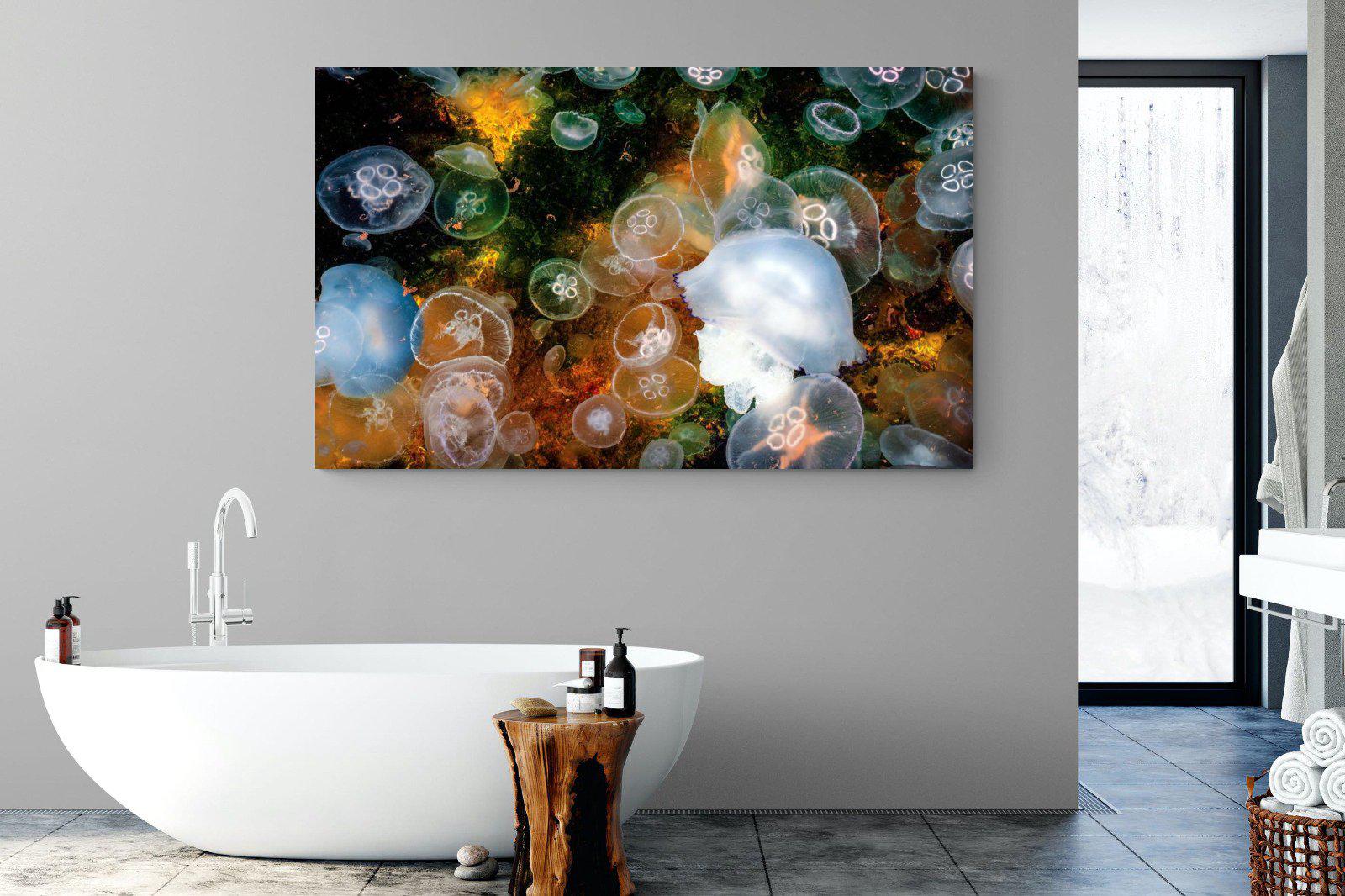 Jellyfish Smack-Wall_Art-180 x 110cm-Mounted Canvas-No Frame-Pixalot