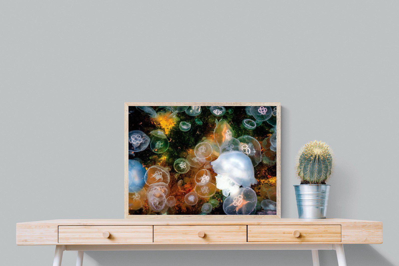 Jellyfish Smack-Wall_Art-80 x 60cm-Mounted Canvas-Wood-Pixalot