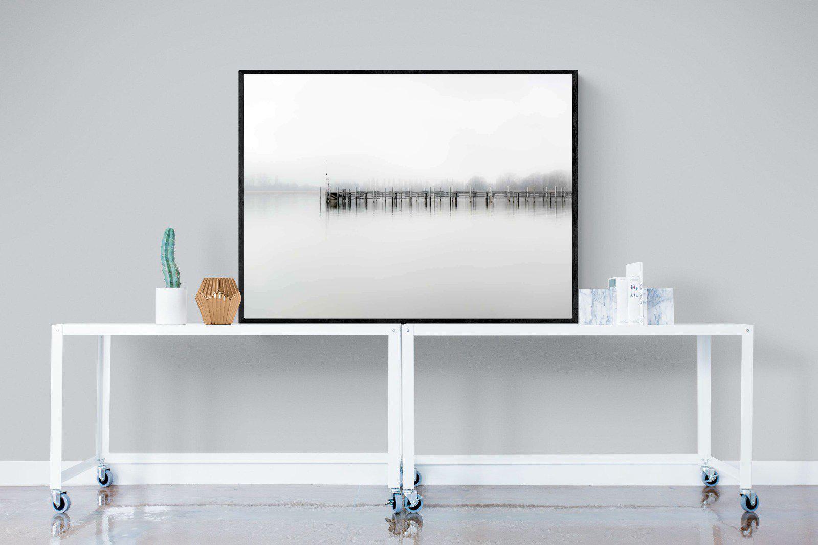 Jetty-Wall_Art-120 x 90cm-Mounted Canvas-Black-Pixalot