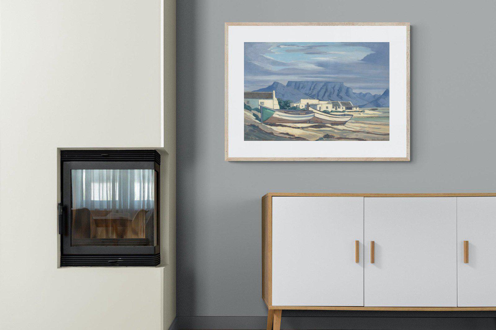 Kaap Bloubergstrand-Wall_Art-100 x 75cm-Framed Print-Wood-Pixalot