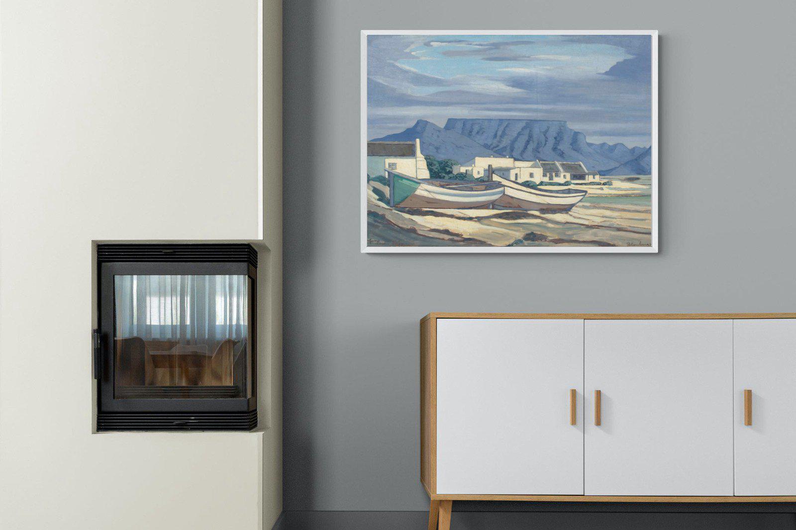 Kaap Bloubergstrand-Wall_Art-100 x 75cm-Mounted Canvas-White-Pixalot