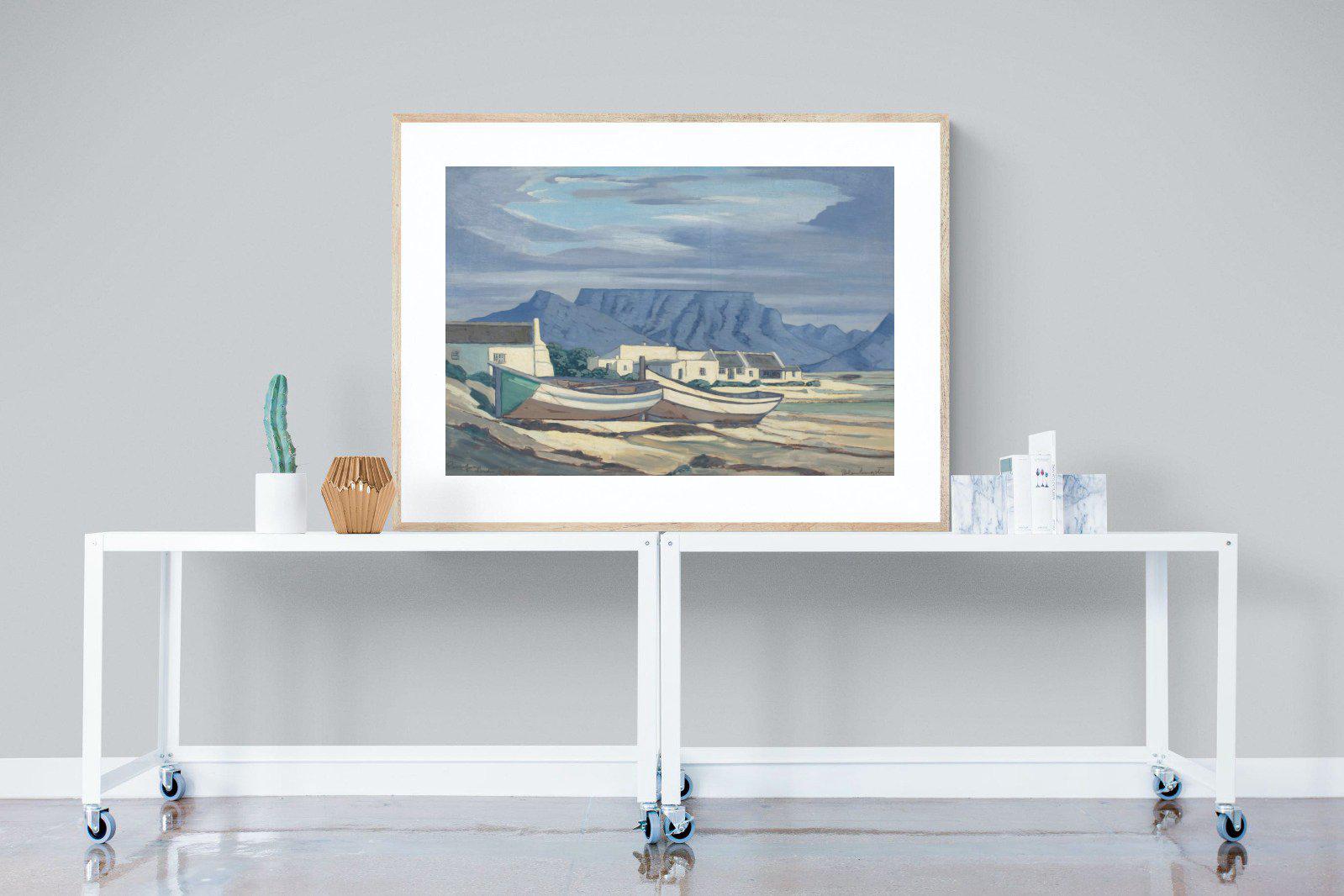 Kaap Bloubergstrand-Wall_Art-120 x 90cm-Framed Print-Wood-Pixalot