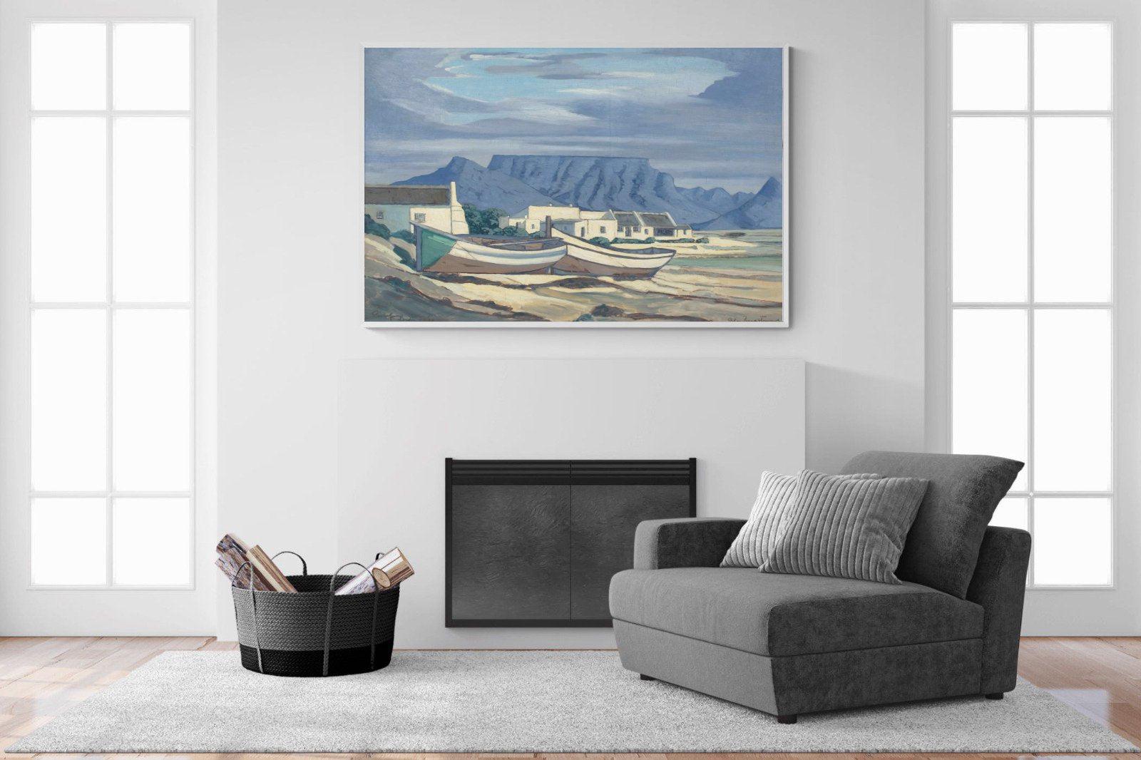 Kaap Bloubergstrand-Wall_Art-150 x 100cm-Mounted Canvas-White-Pixalot