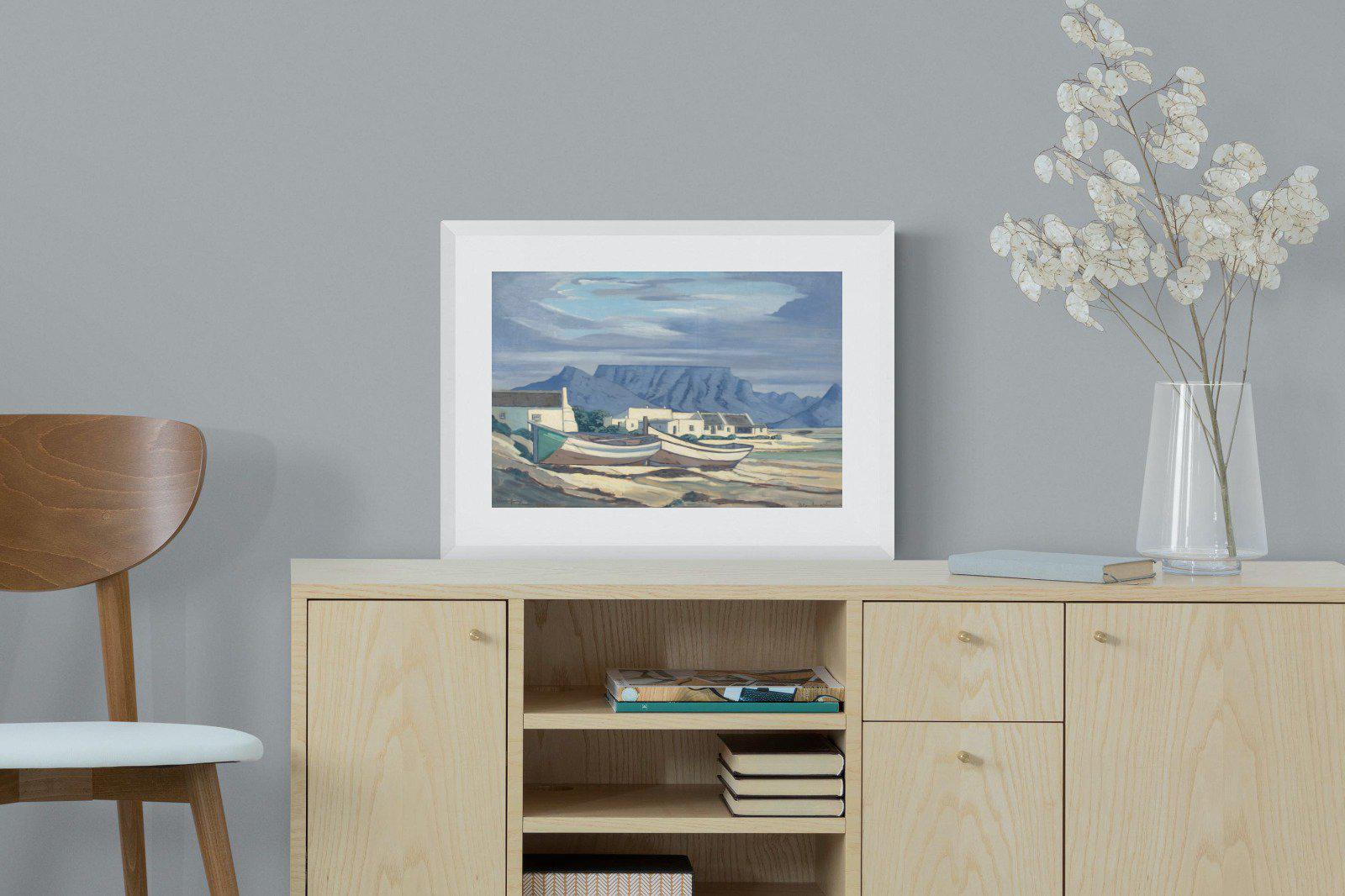 Kaap Bloubergstrand-Wall_Art-60 x 45cm-Framed Print-White-Pixalot