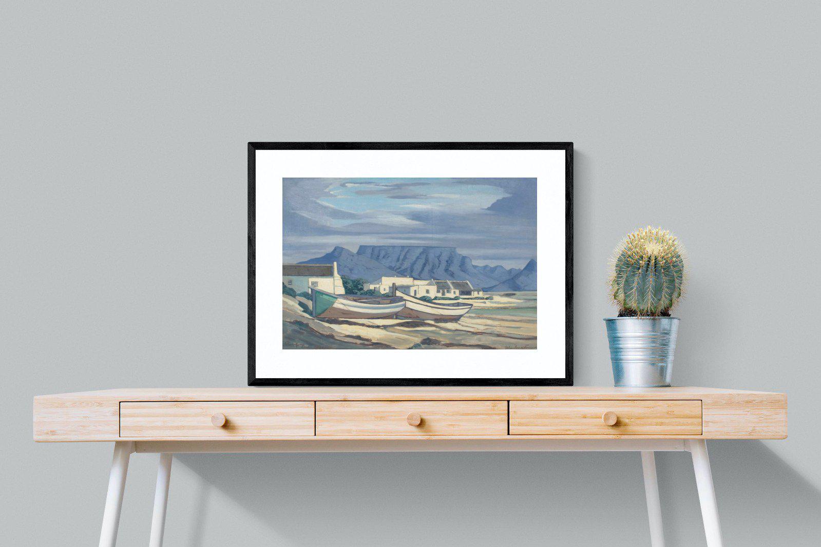 Kaap Bloubergstrand-Wall_Art-80 x 60cm-Framed Print-Black-Pixalot