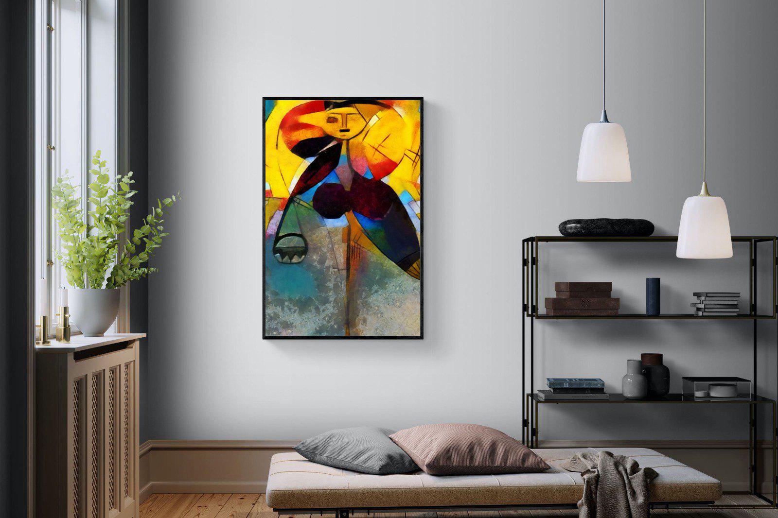 Kandinsky-Wall_Art-100 x 150cm-Mounted Canvas-Black-Pixalot