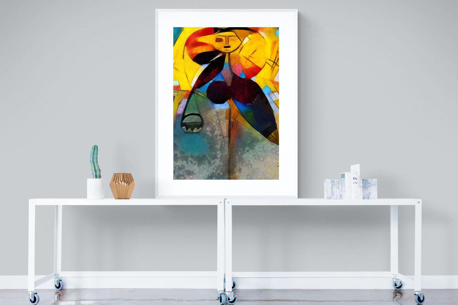 Kandinsky-Wall_Art-90 x 120cm-Framed Print-White-Pixalot