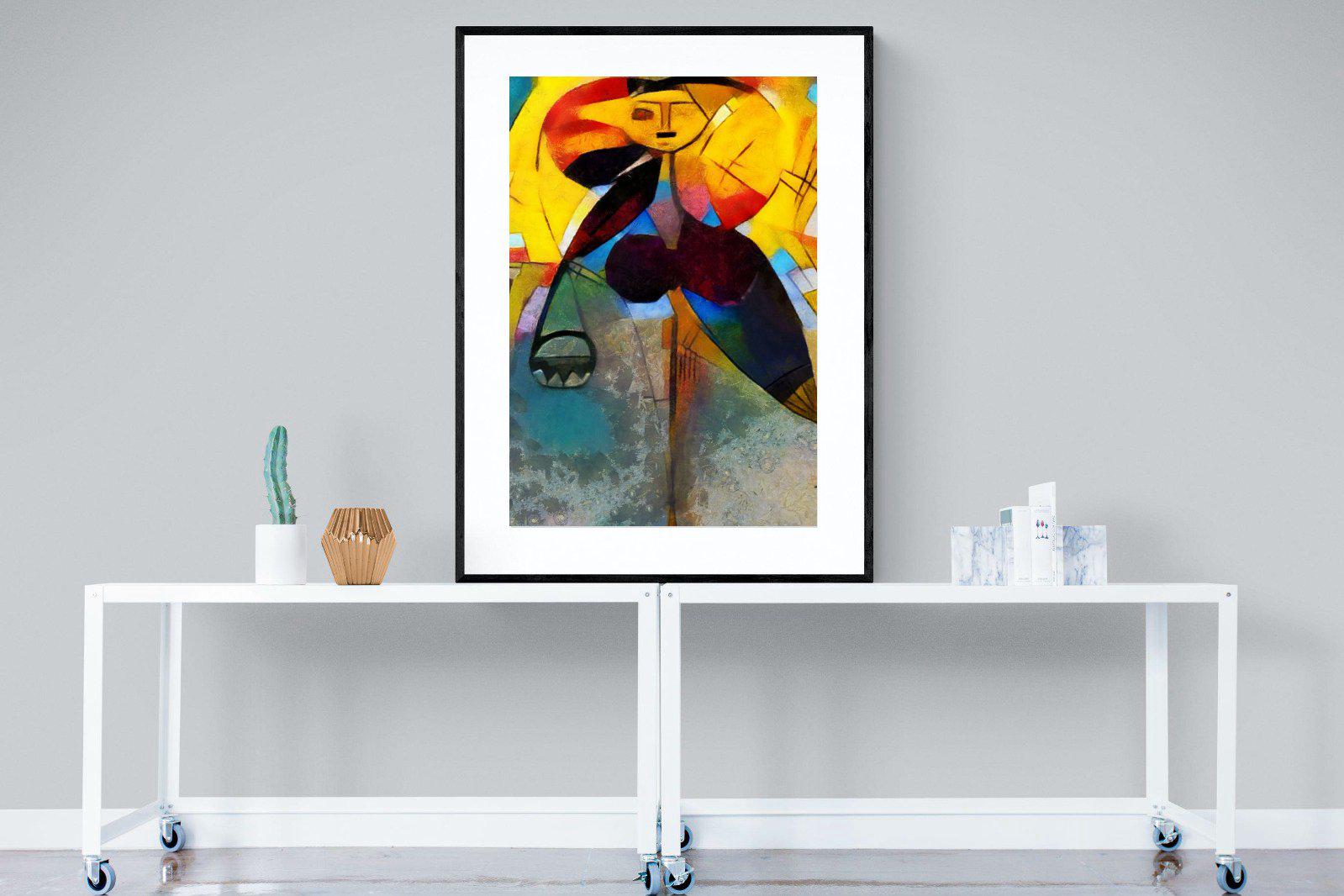Kandinsky-Wall_Art-90 x 120cm-Framed Print-Black-Pixalot