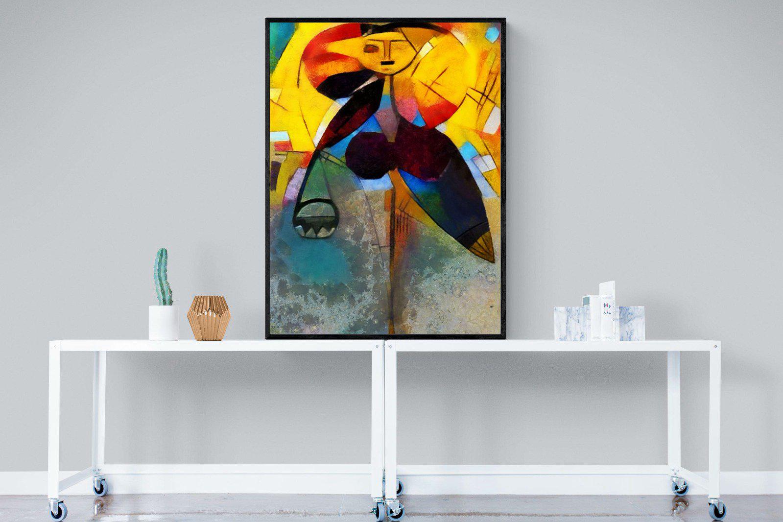 Kandinsky-Wall_Art-90 x 120cm-Mounted Canvas-Black-Pixalot