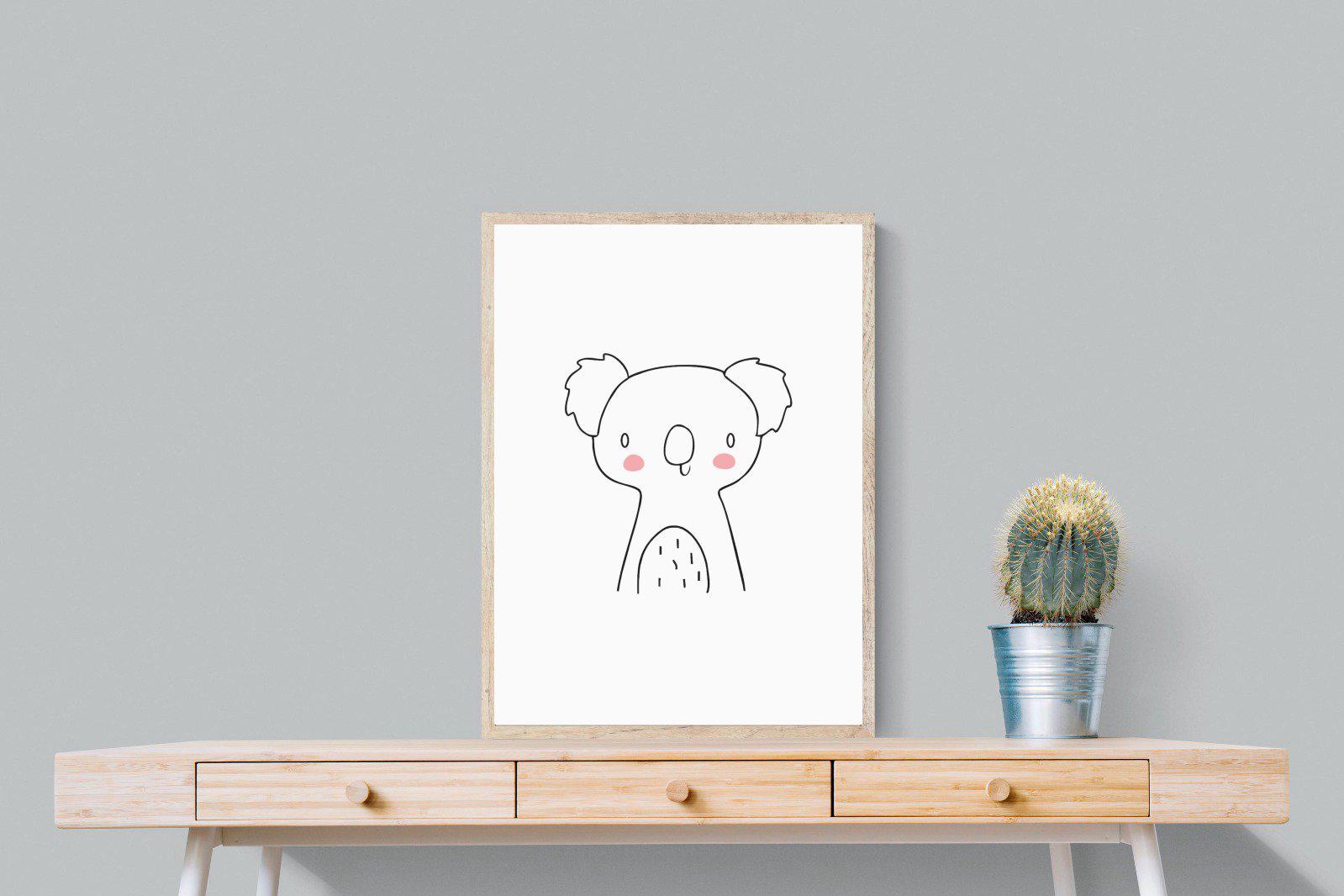 Kid's Koala-Wall_Art-60 x 80cm-Mounted Canvas-Wood-Pixalot