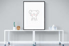 Kid's Koala-Wall_Art-90 x 120cm-Framed Print-Black-Pixalot