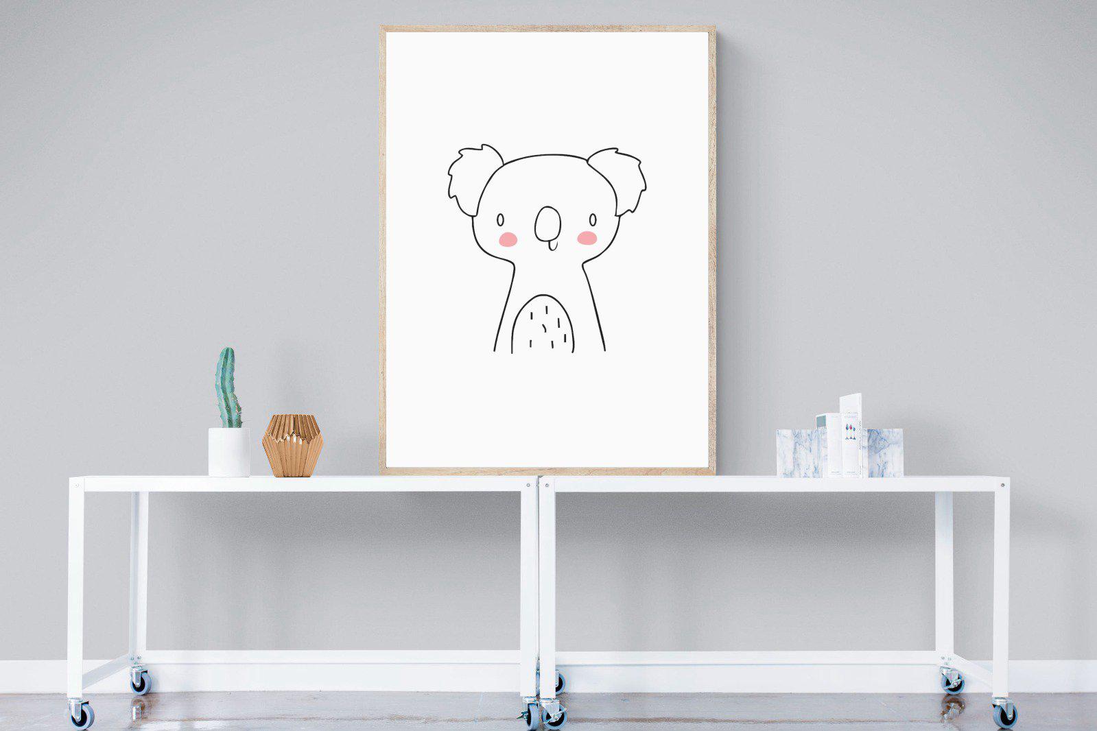 Kid's Koala-Wall_Art-90 x 120cm-Mounted Canvas-Wood-Pixalot