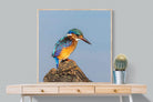 Kingfisher-Wall_Art-100 x 100cm-Mounted Canvas-Wood-Pixalot