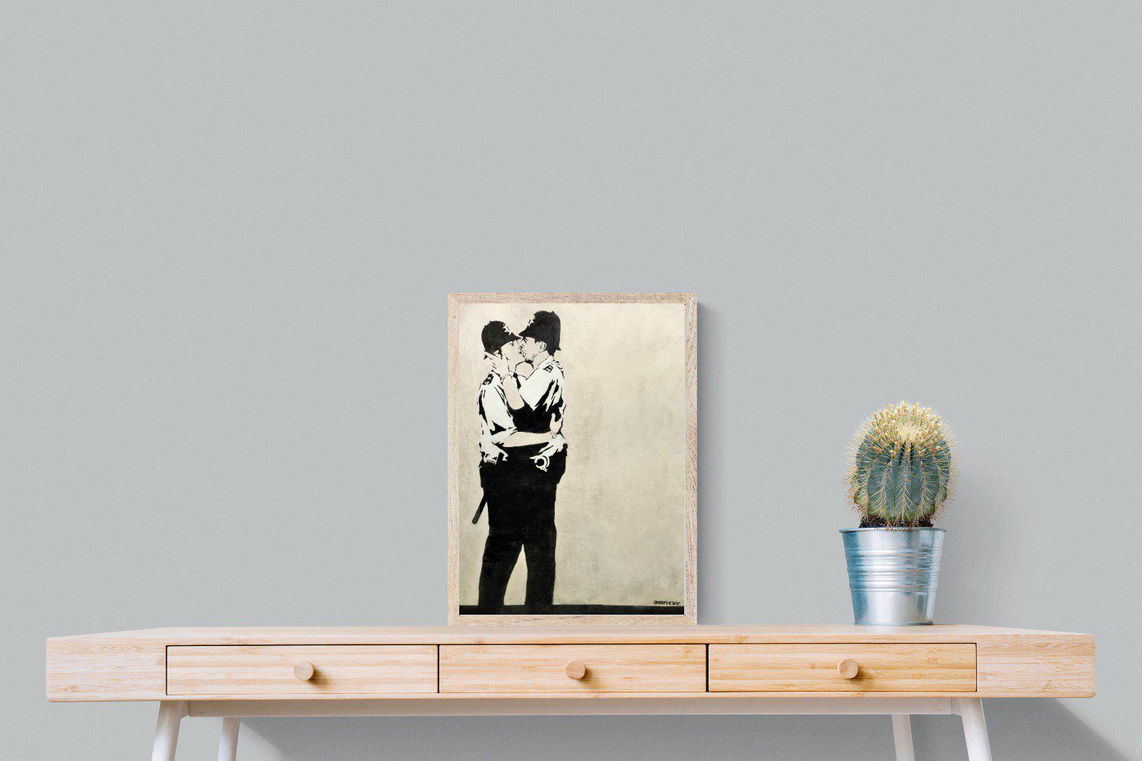 Kissing Coppers-Wall_Art-45 x 60cm-Mounted Canvas-Wood-Pixalot