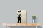 Kissing Coppers-Wall_Art-45 x 60cm-Mounted Canvas-No Frame-Pixalot