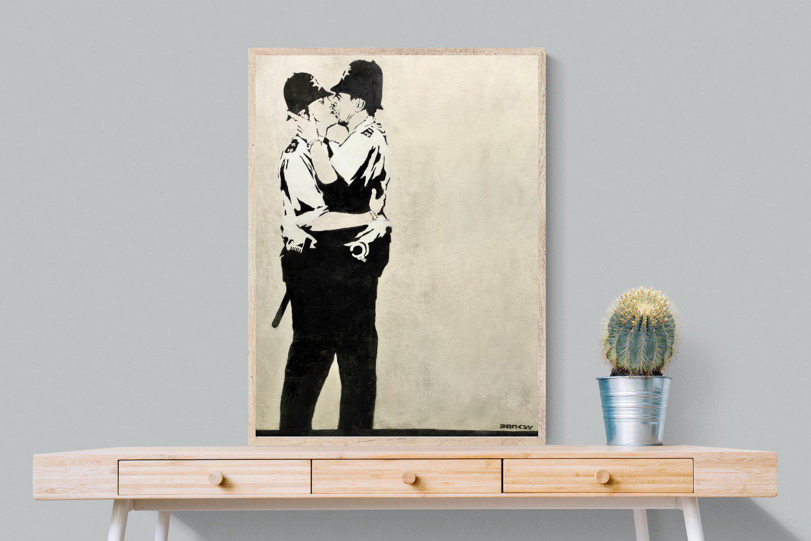Kissing Coppers-Wall_Art-75 x 100cm-Mounted Canvas-Wood-Pixalot