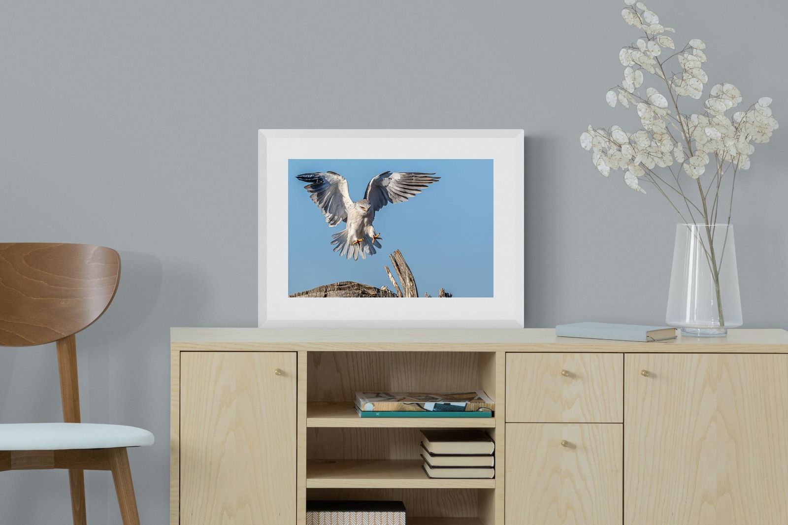 Kite-Wall_Art-60 x 45cm-Framed Print-White-Pixalot