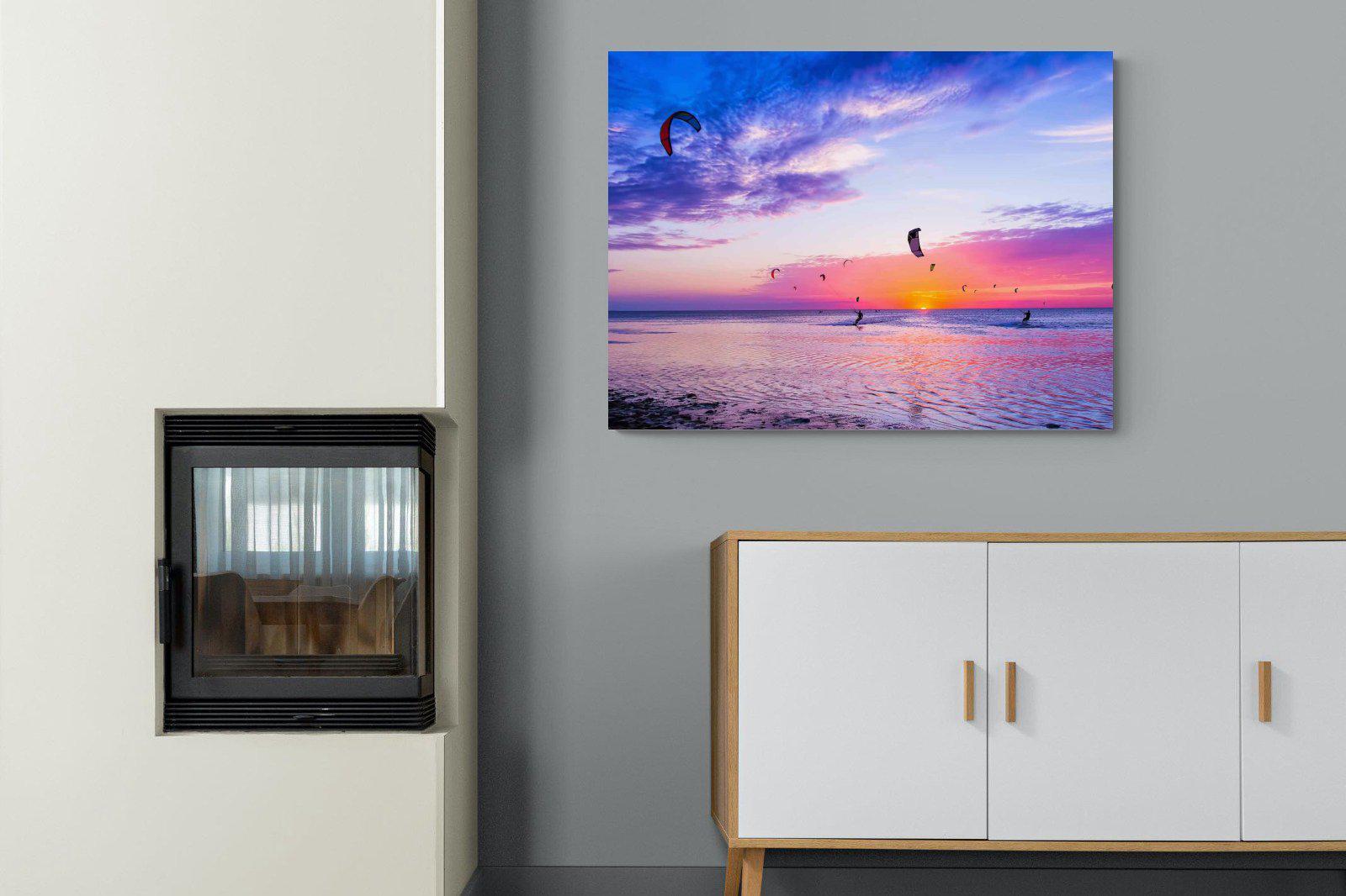 Kites & Colours-Wall_Art-100 x 75cm-Mounted Canvas-No Frame-Pixalot