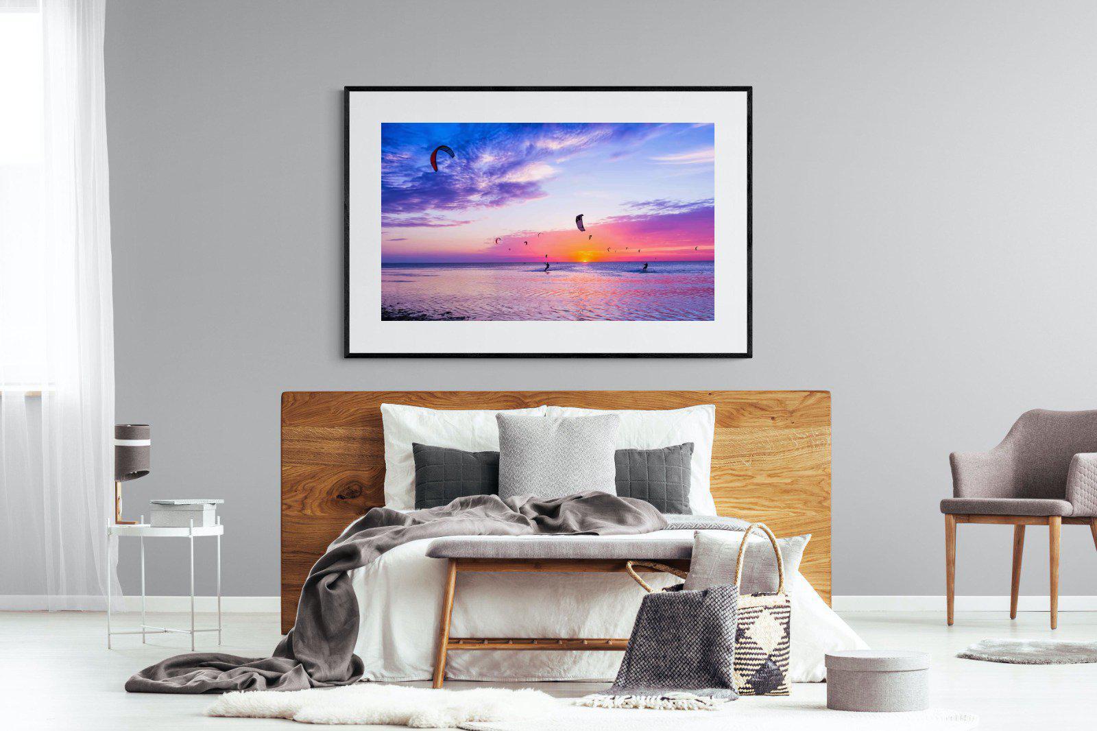 Kites & Colours-Wall_Art-150 x 100cm-Framed Print-Black-Pixalot